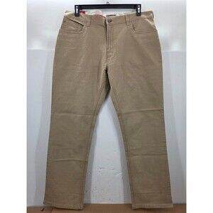 IZOD NWT Mens Straight Fit Chino Cedarwood Khaki Wicking Pants Size 38 x 32